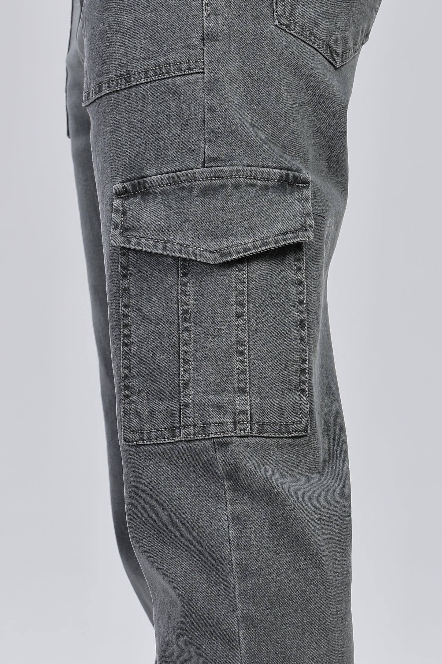 Grey Denim Cargo