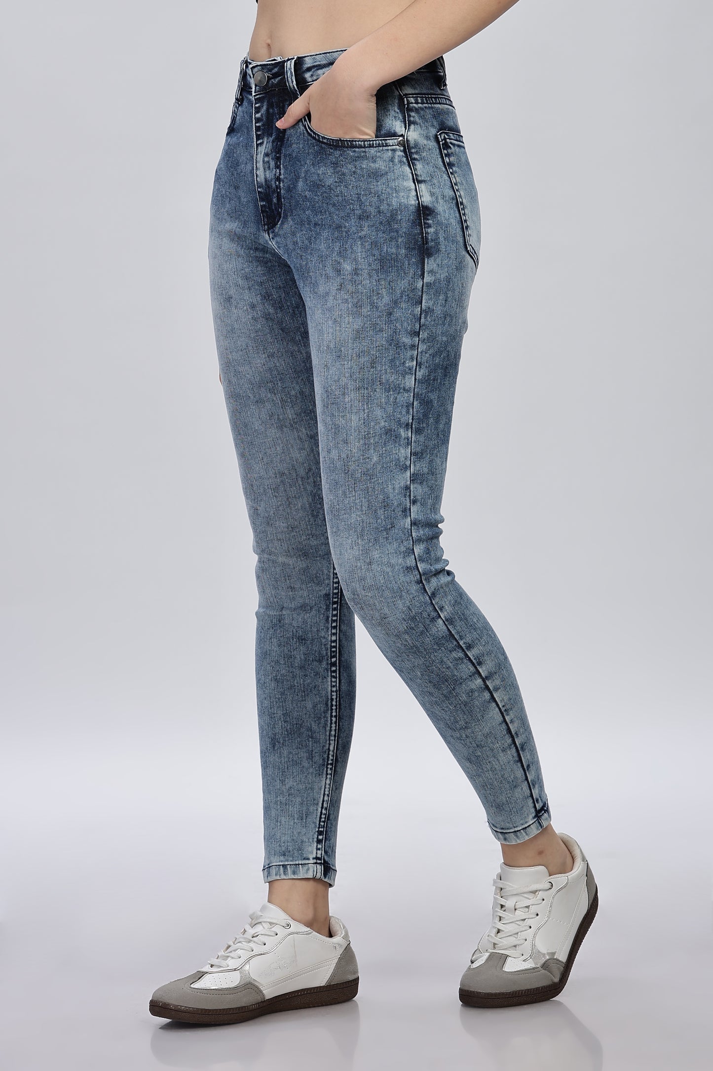 Ice Blue Skinny Denim