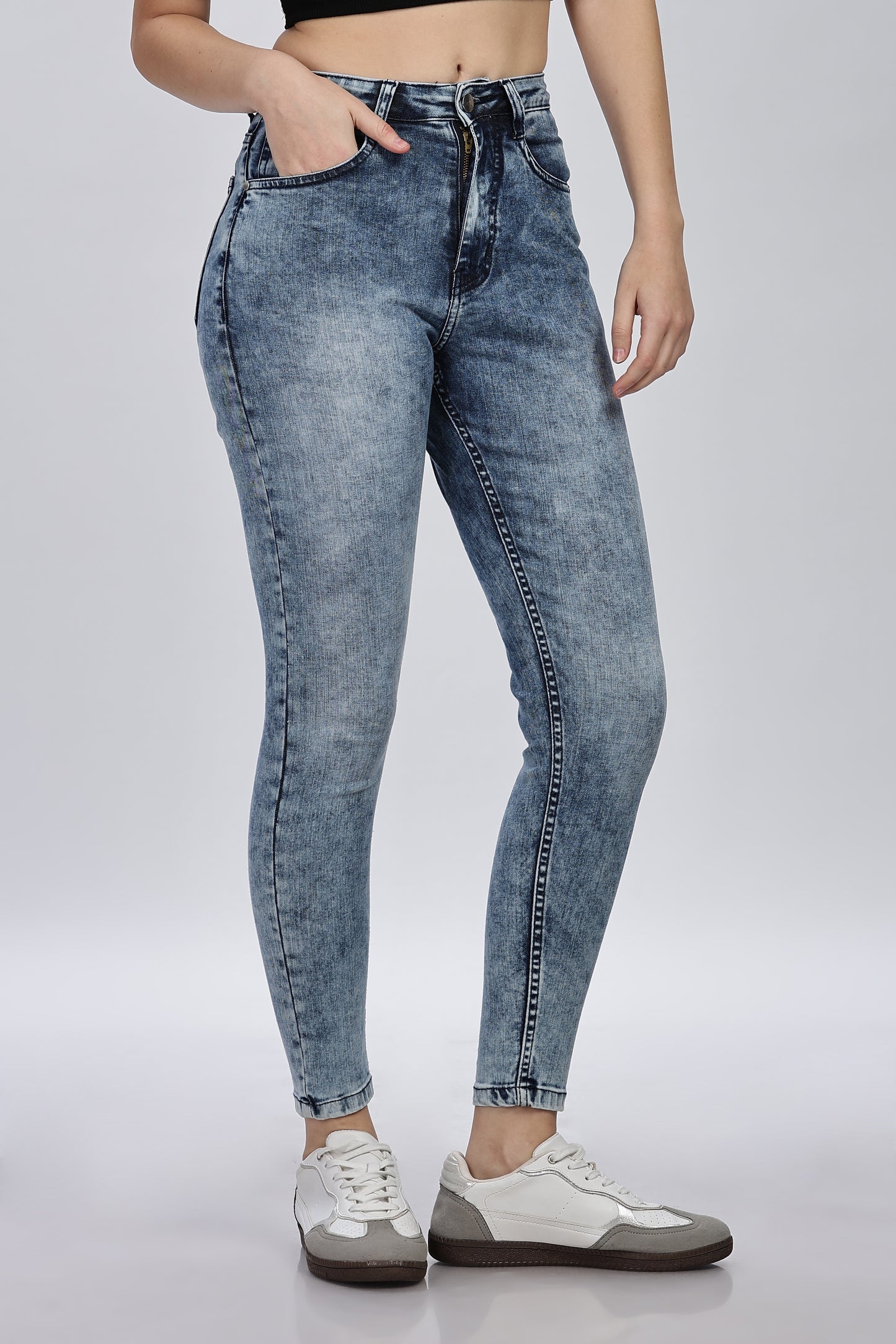 Ice Blue Skinny Denim